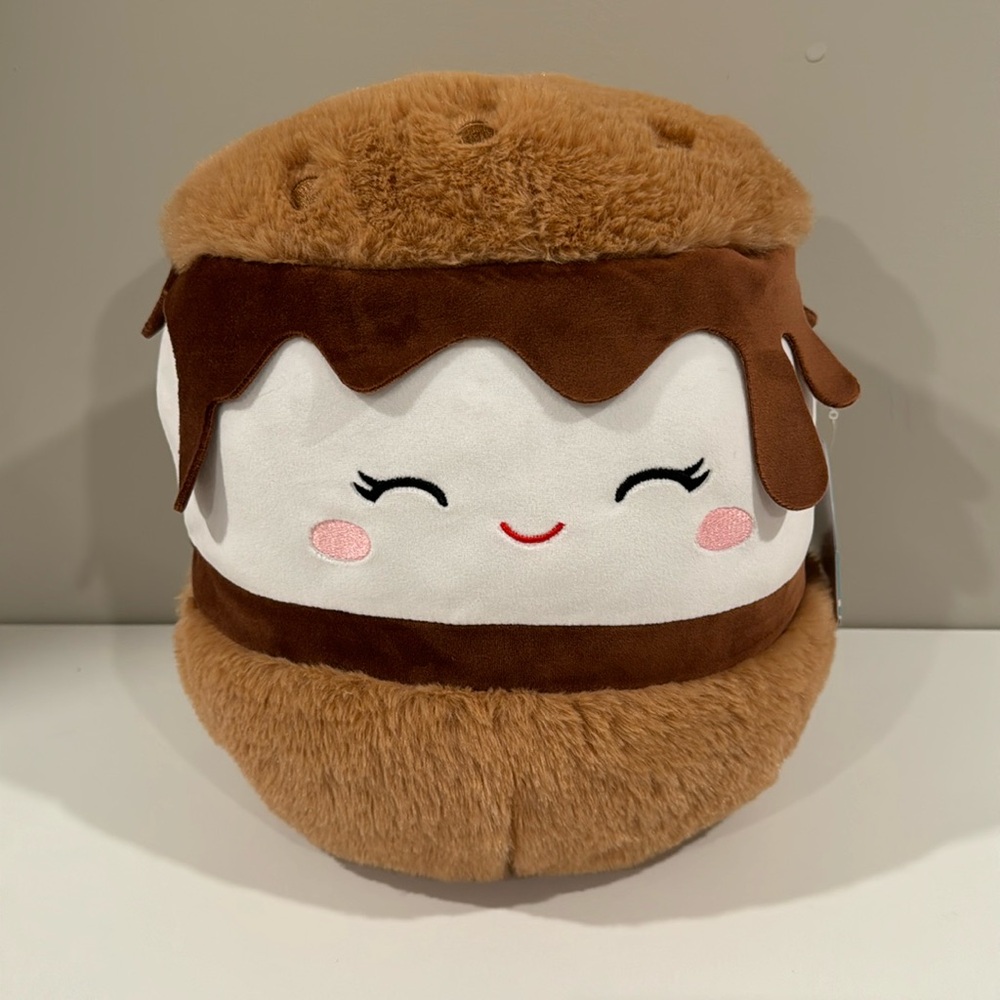 Squishmallow Carmelita the Smore Fuzzamallow 12” NWT